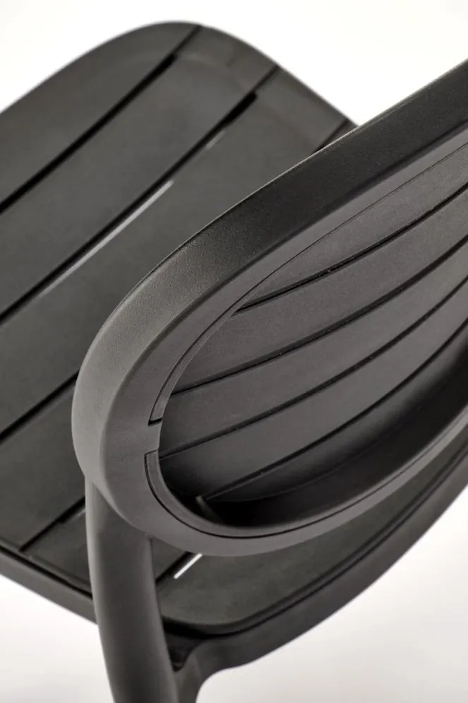 Krzesło K529 czarne z tworzywa PVC ogrodowe I sklep meblowy MIRAT.