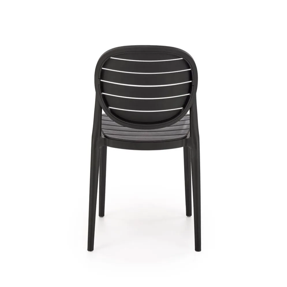 Krzesło K529 czarne z tworzywa PVC ogrodowe I sklep meblowy MIRAT.