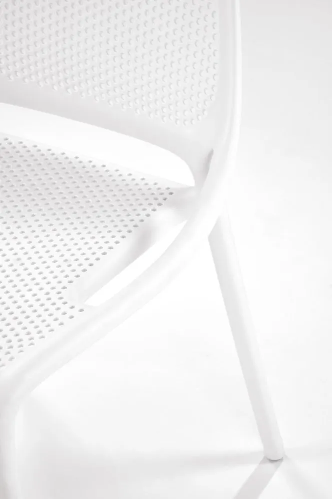 Krzesło K532 białe z tworzywa PVC ogrodowe I sklep meblowy MIRAT.