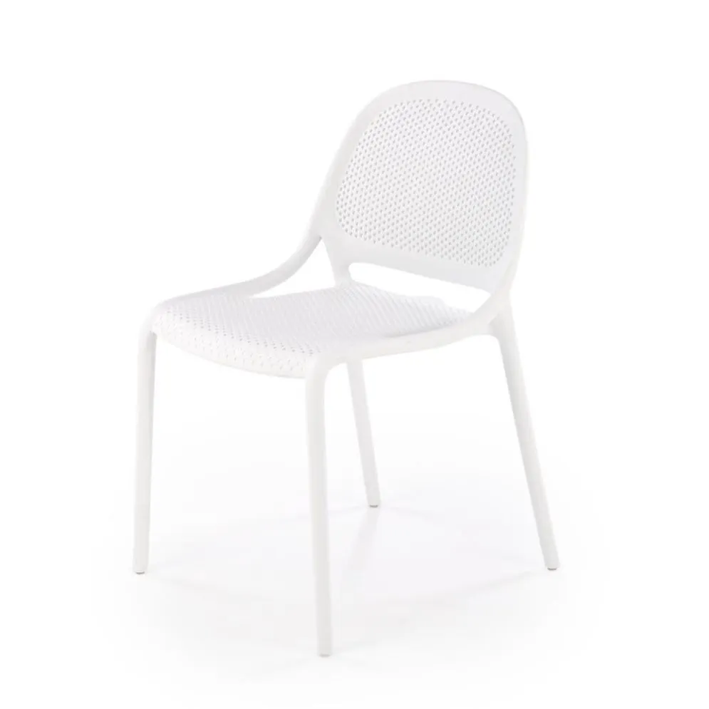 Krzesło K532 białe z tworzywa PVC ogrodowe I sklep meblowy MIRAT.
