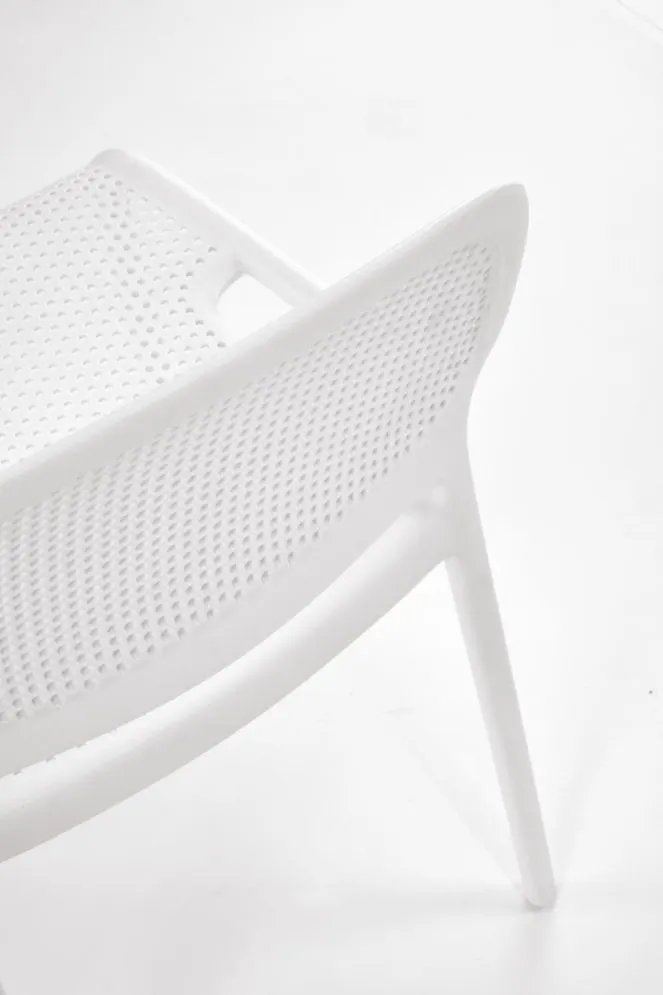 Krzesło K532 białe z tworzywa PVC ogrodowe I sklep meblowy MIRAT.