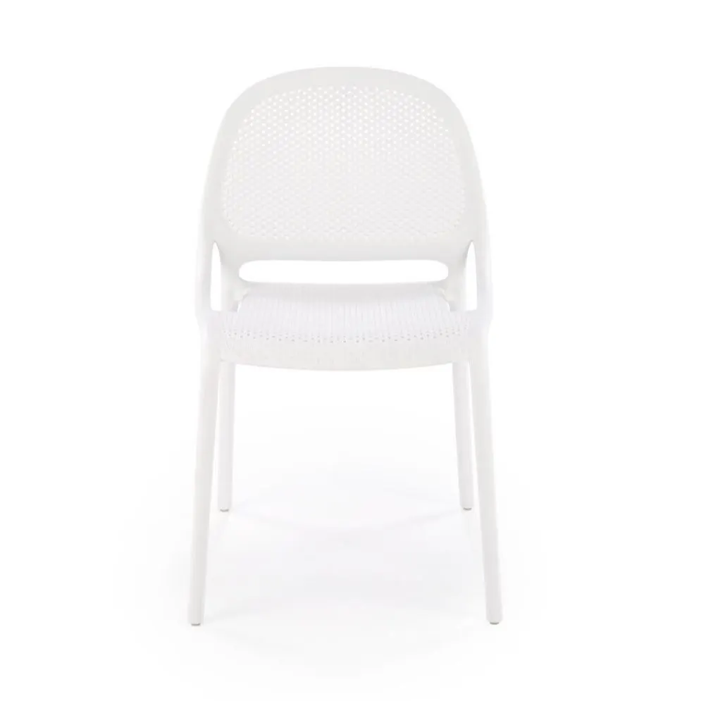 Krzesło K532 białe z tworzywa PVC ogrodowe I sklep meblowy MIRAT.