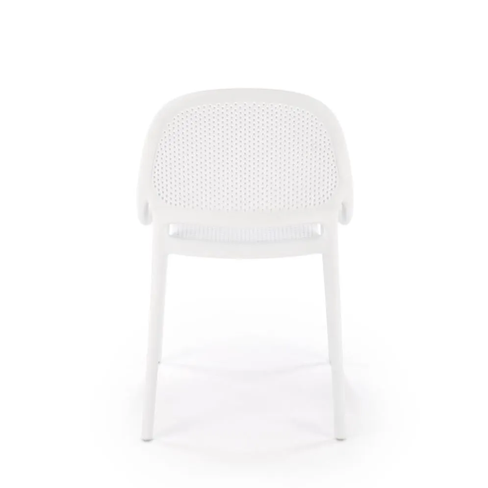 Krzesło K532 białe z tworzywa PVC ogrodowe I sklep meblowy MIRAT.