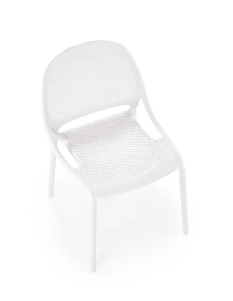Krzesło K532 białe z tworzywa PVC ogrodowe I sklep meblowy MIRAT.