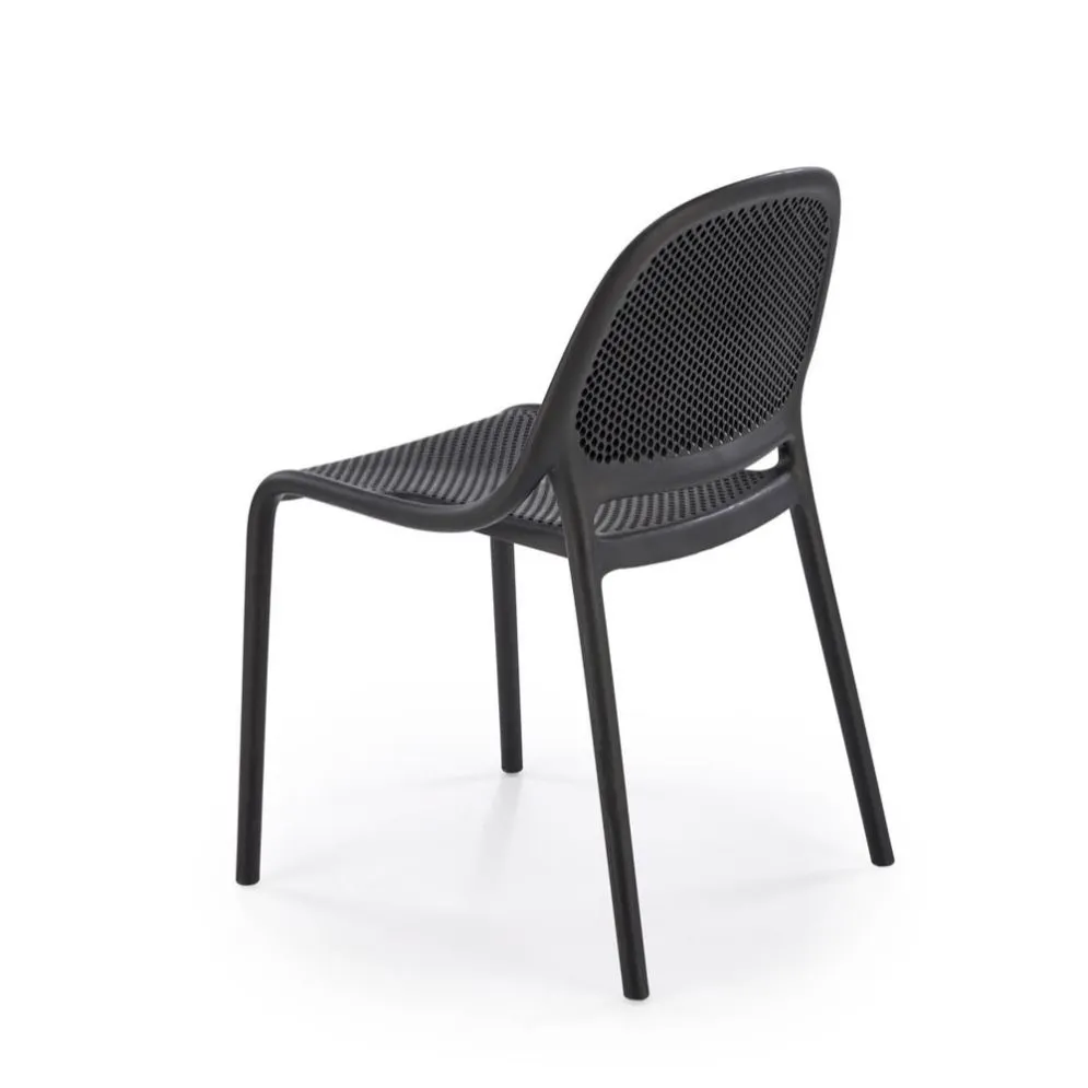Krzesło K532 czarne z tworzywa PVC do ogrodu I sklep meblowy MIRAT.