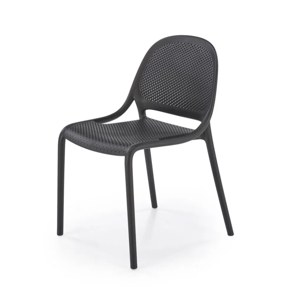 Krzesło K532 czarne z tworzywa PVC do ogrodu I sklep meblowy MIRAT.