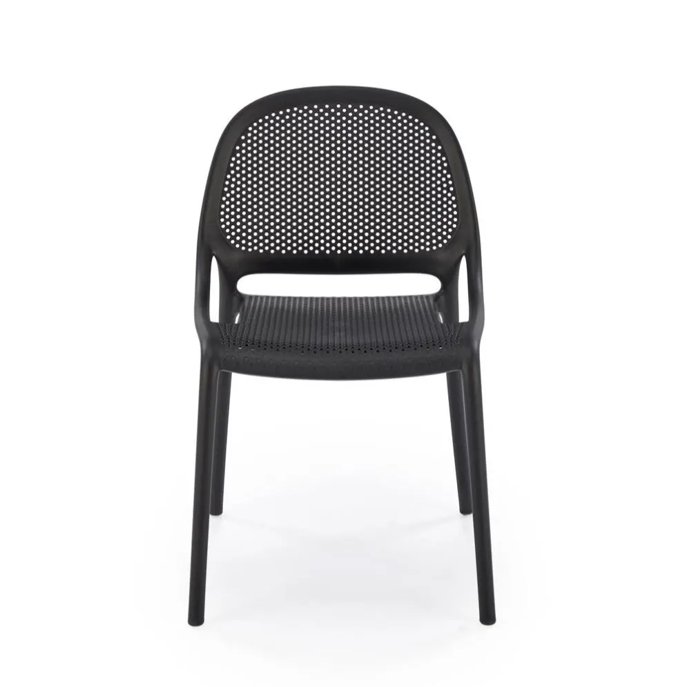Krzesło K532 czarne z tworzywa PVC do ogrodu I sklep meblowy MIRAT.
