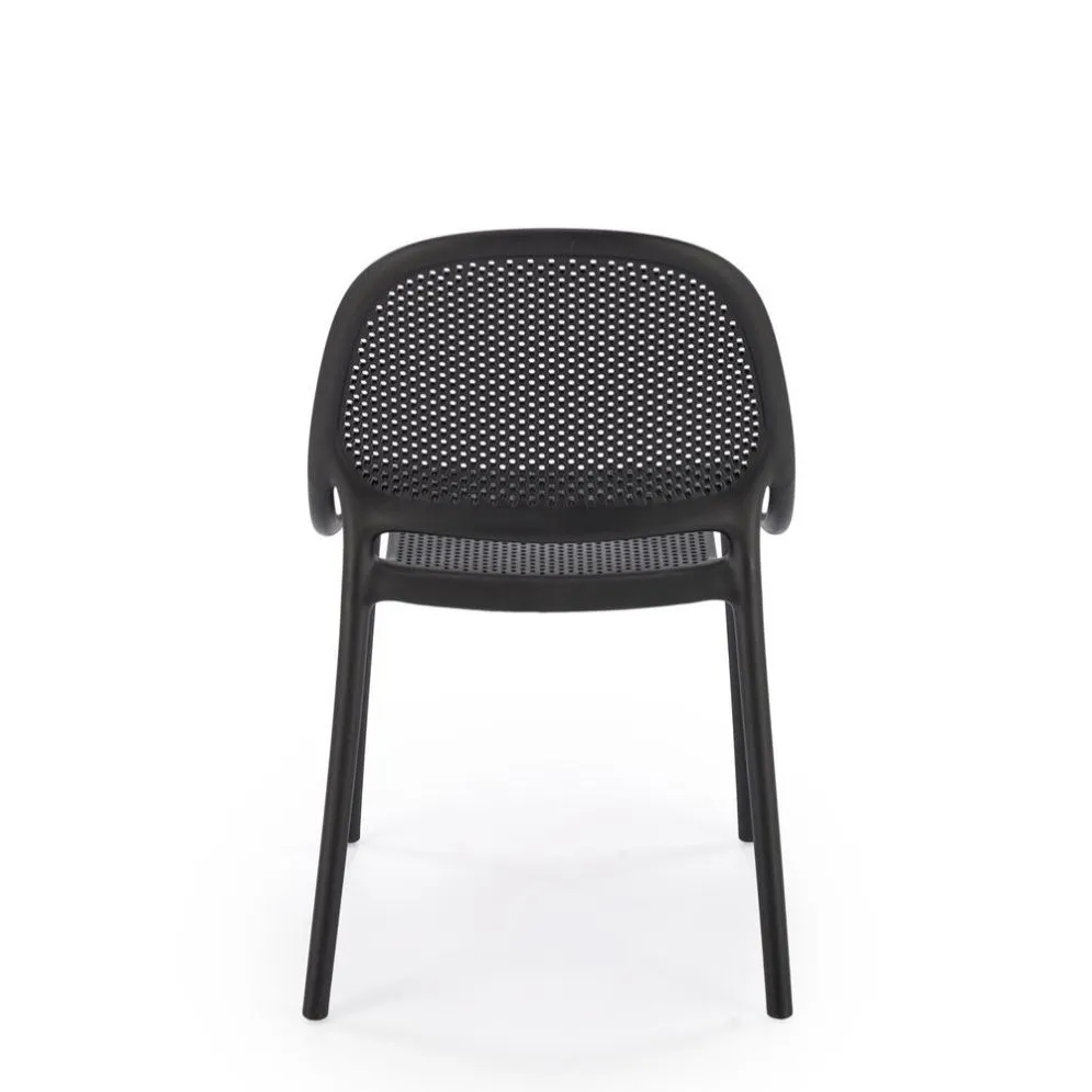 Krzesło K532 czarne z tworzywa PVC do ogrodu I sklep meblowy MIRAT.