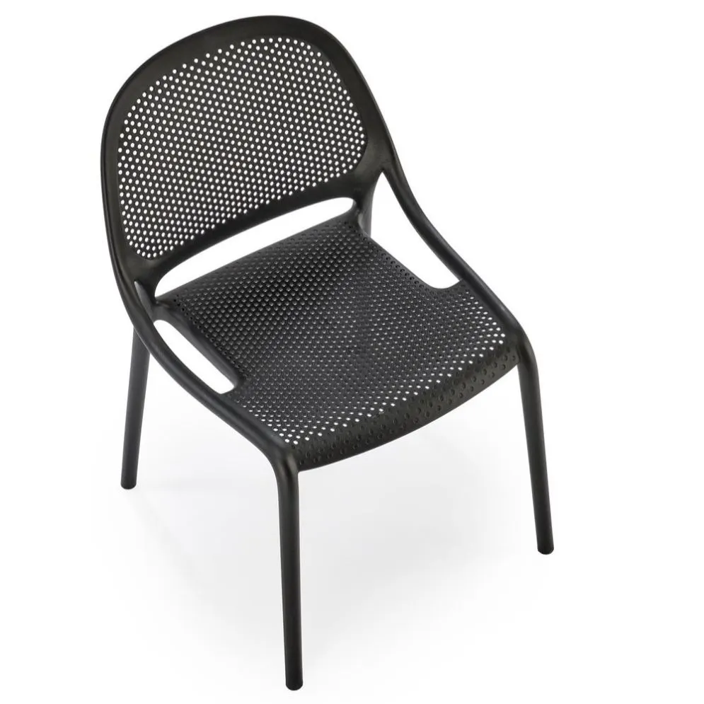 Krzesło K532 czarne z tworzywa PVC do ogrodu I sklep meblowy MIRAT.