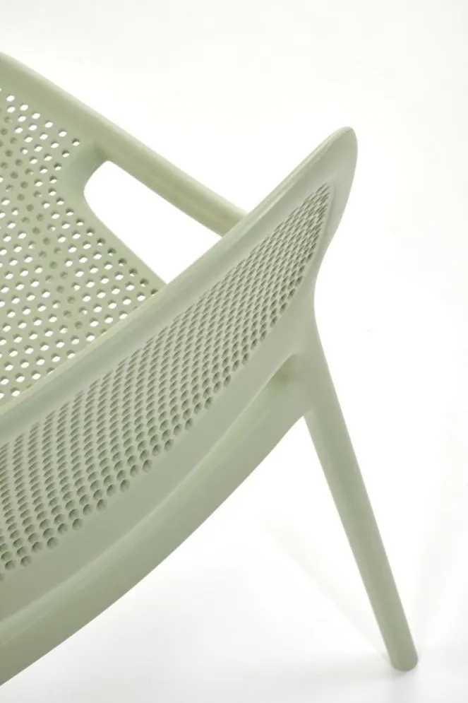 Krzesło K532 miętowe z tworzywa PVC na taras I sklep meblowy MIRAT.