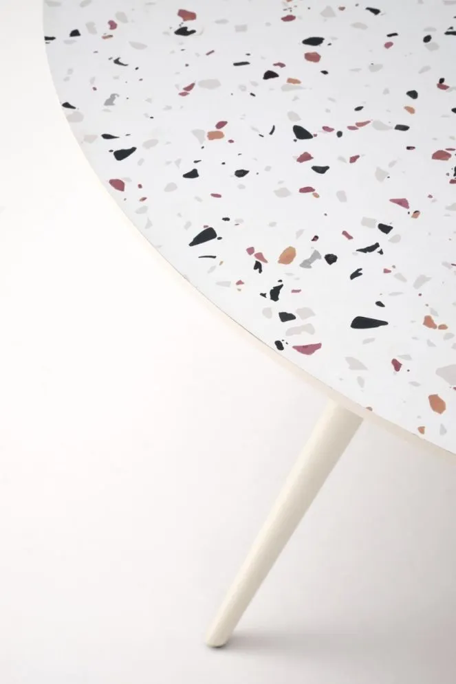 Stół okrągły ARAMIS 120x120 biały lastryko I sklep meblowy MIRAT.