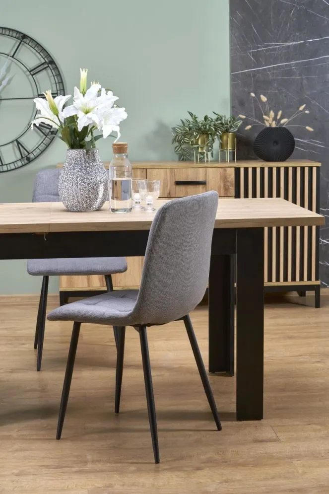 Stół rozkładany BAGIO 120(160)x80 dąb artisan/czarny w stylu skandynawskim I sklep meblowy MIRAT. styl SKANDYNAWSKI