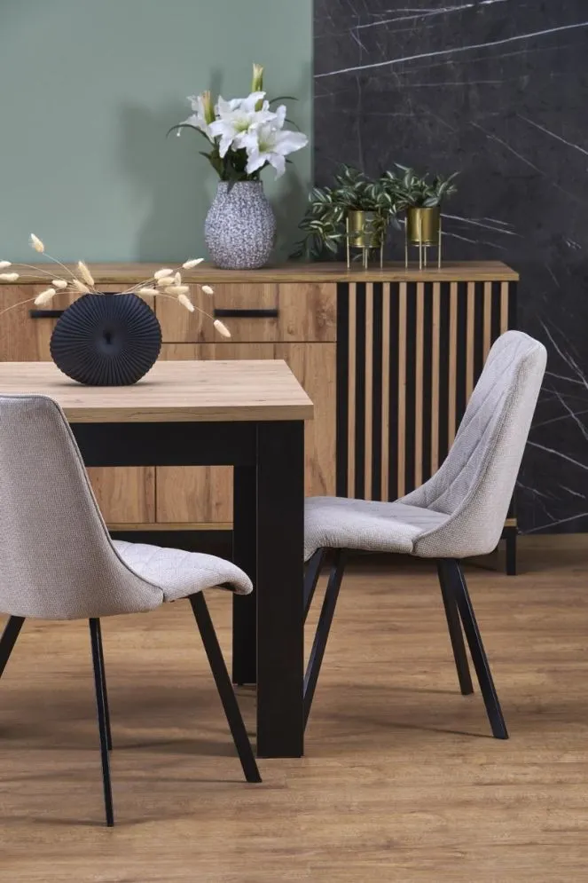 Stół rozkładany BAGIO 120(160)x80 dąb artisan/czarny w stylu skandynawskim I sklep meblowy MIRAT. styl SKANDYNAWSKI