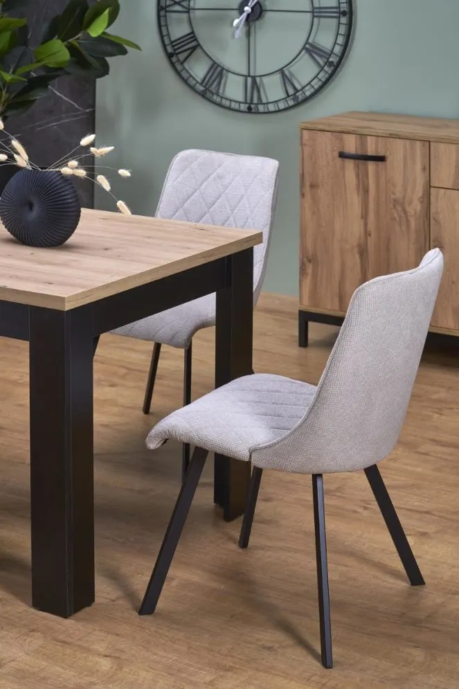 Stół rozkładany BAGIO 120(160)x80 dąb artisan/czarny w stylu skandynawskim I sklep meblowy MIRAT. styl SKANDYNAWSKI