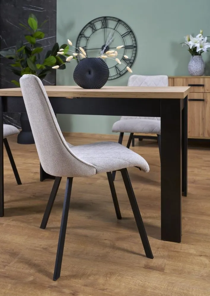 Stół rozkładany BAGIO 120(160)x80 dąb artisan/czarny w stylu skandynawskim I sklep meblowy MIRAT. styl SKANDYNAWSKI