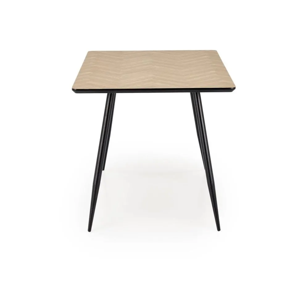 Stół BERTO 120x80 dąb naturalny/czarny w jodełkę I sklep meblowy MIRAT.