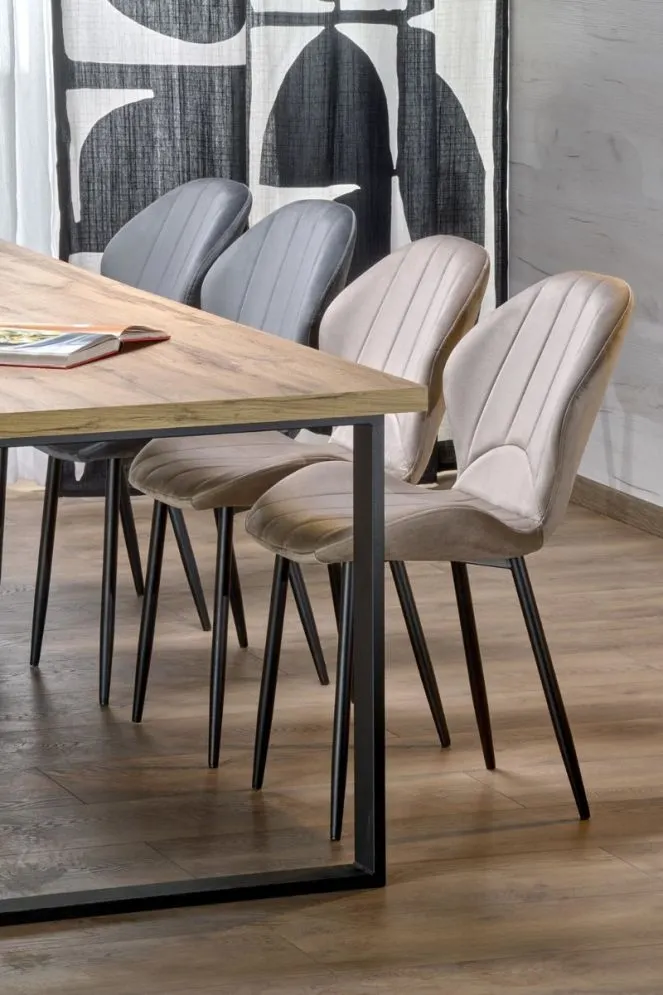 Krzesło tapicerowane K538 VELVET szare do jadalni I sklep meblowy MIRAT. styl GLAMOUR, LOFT