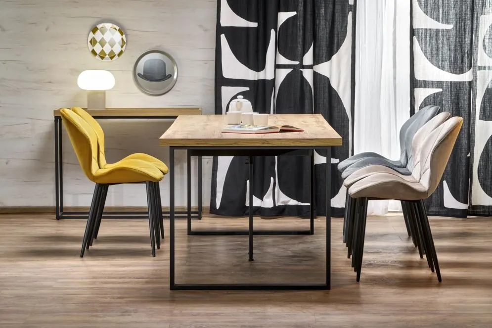 Krzesło tapicerowane K538 VELVET beżowe eleganckie I sklep meblowy MIRAT. styl GLAMOUR, LOFT