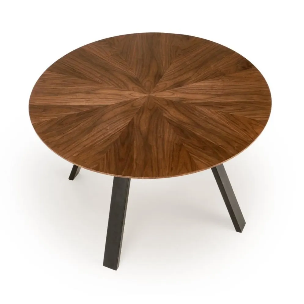 Stół okrągły DANILO 120x120 orzechowy/czarny nierozkładany I sklep meblowy MIRAT. styl LOFT