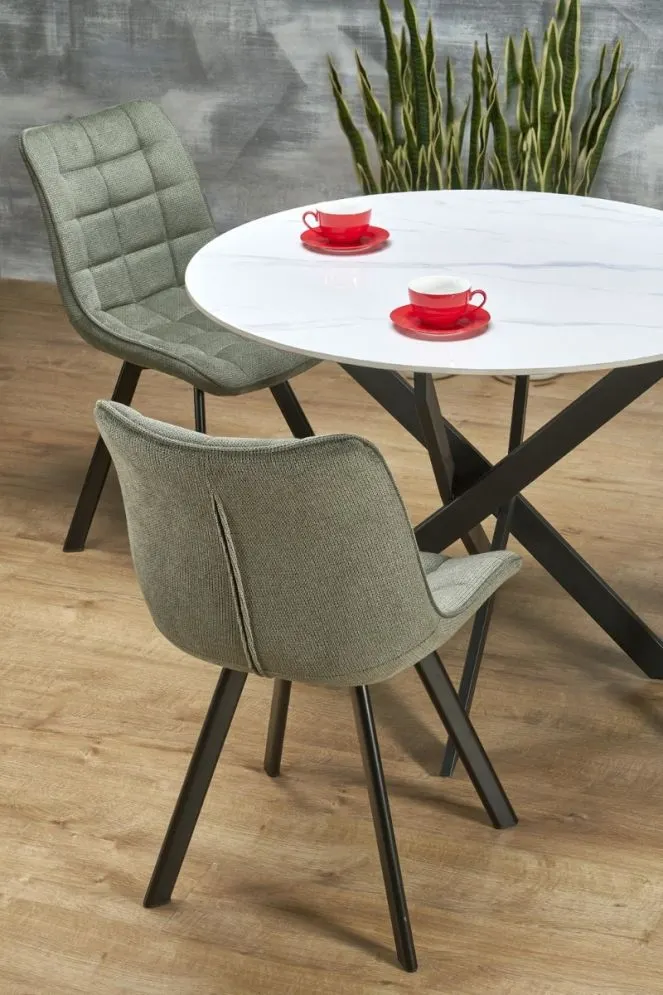 Krzesło tapicerowane K549 oliwkowe w stylu loftowym I sklep meblowy MIRAT. styl LOFT