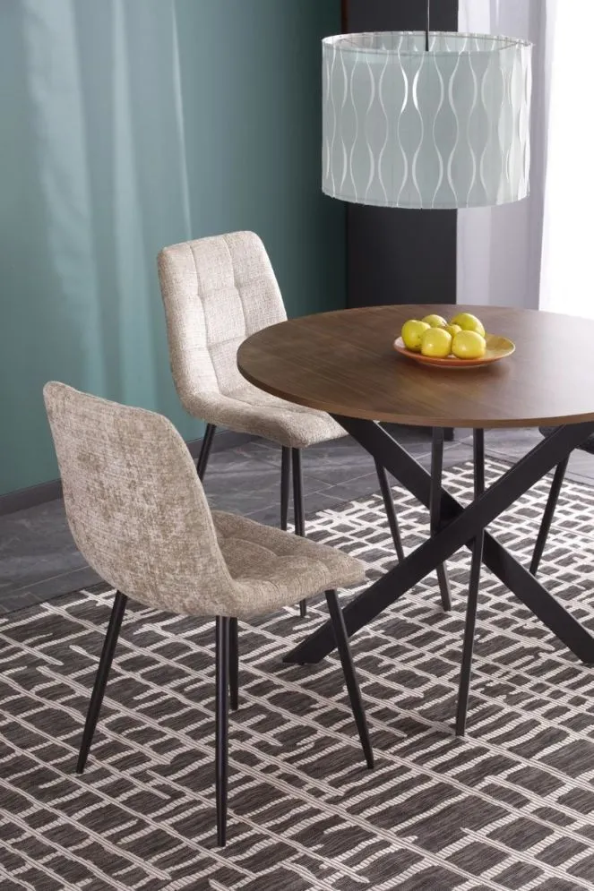 Krzesło tapicerowane K547 beżowe pikowane I sklep meblowy MIRAT. styl LOFT