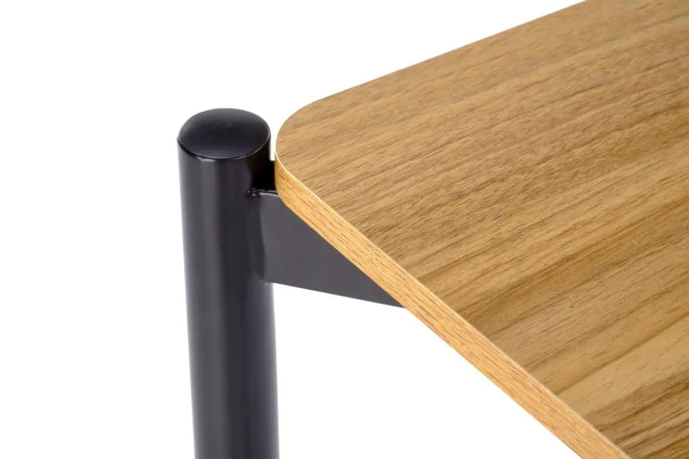 Zestaw NANDO stół + 2 krzesła dąb naturalny/czarny na metalowych nogach I sklep meblowy MIRAT.