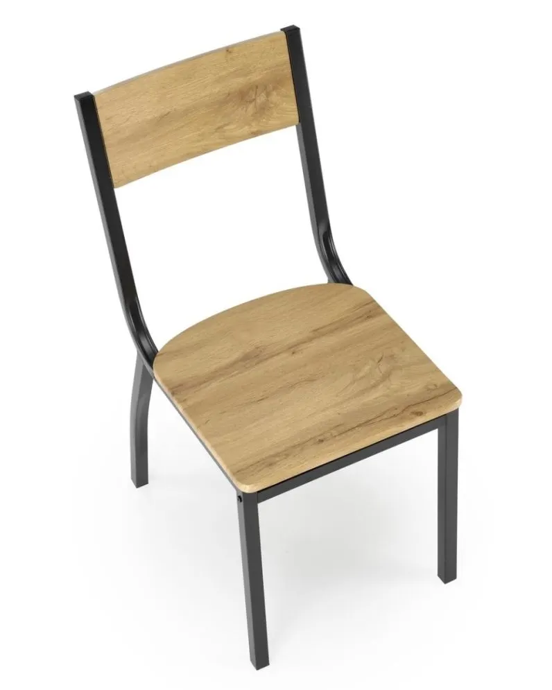 Zestaw MILTON stół + 4 krzesła dąb naturalny/czarny do jadalni I sklep meblowy MIRAT.