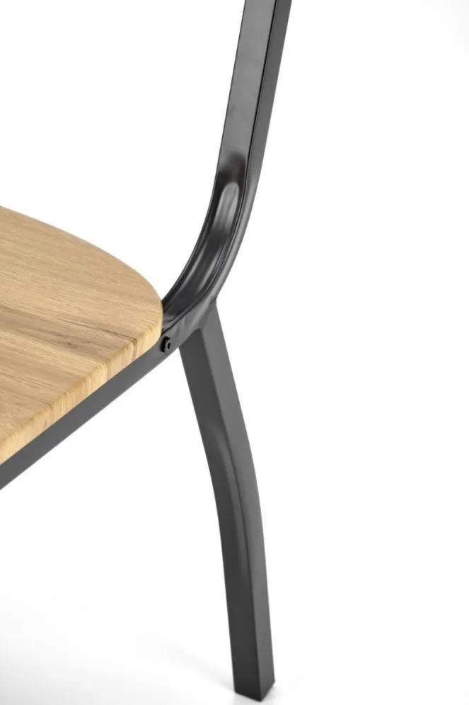 Zestaw MILTON stół + 4 krzesła dąb naturalny/czarny do jadalni I sklep meblowy MIRAT.