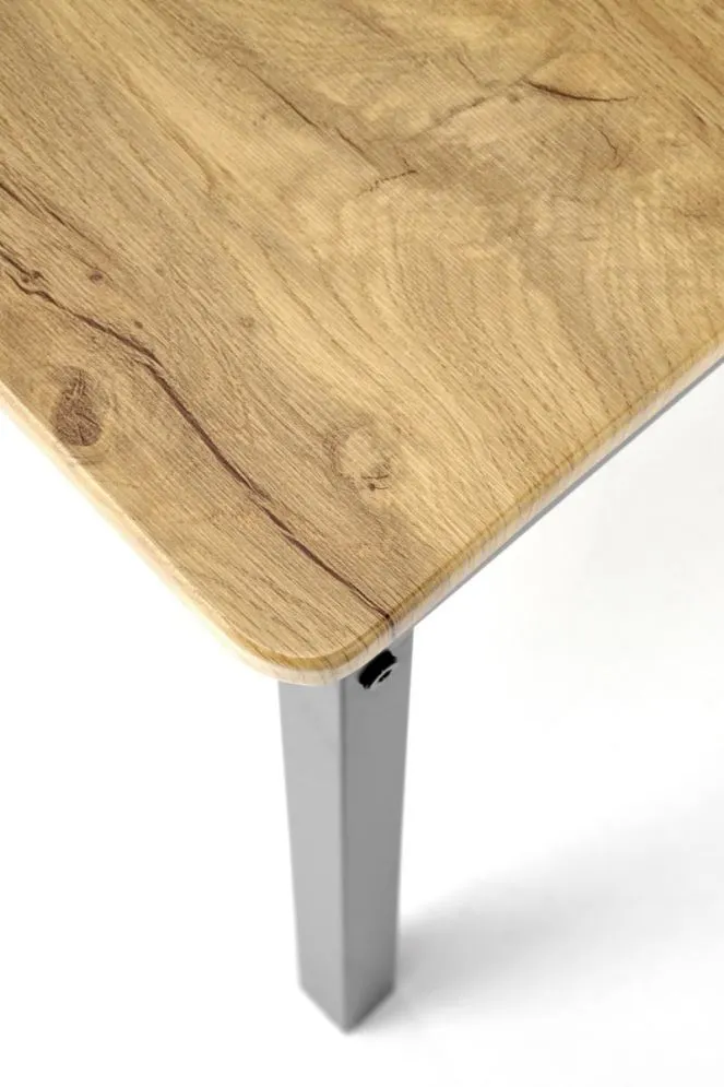 Zestaw MILTON stół + 4 krzesła dąb naturalny/czarny do jadalni I sklep meblowy MIRAT.