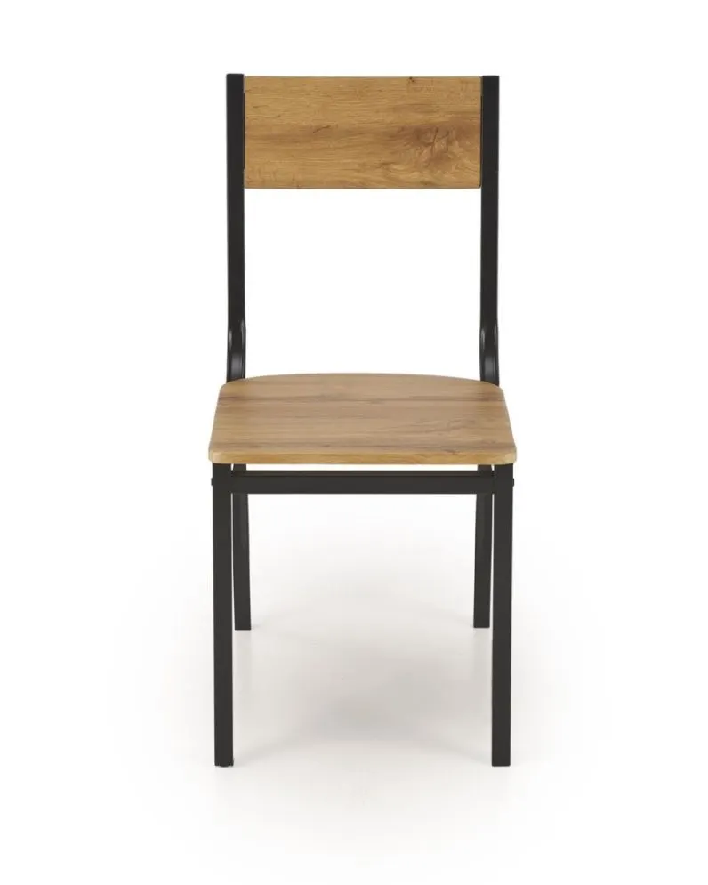 Zestaw MILTON stół + 4 krzesła dąb naturalny/czarny do jadalni I sklep meblowy MIRAT.