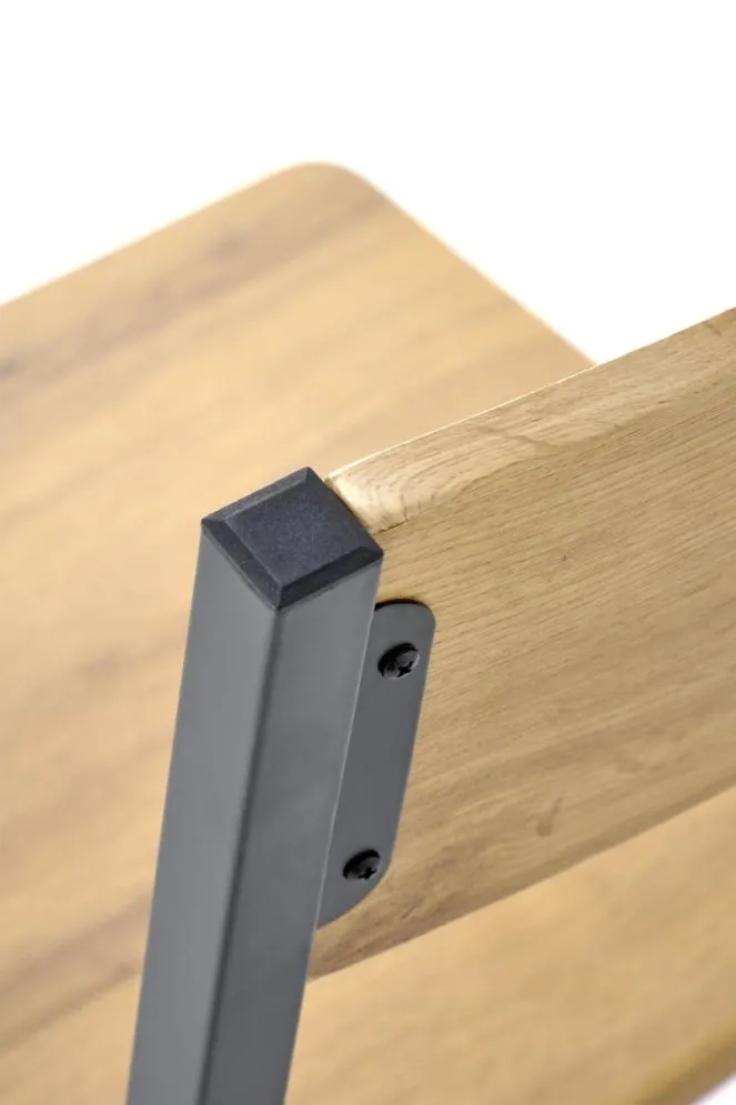 Zestaw MILTON stół + 4 krzesła dąb naturalny/czarny do jadalni I sklep meblowy MIRAT.