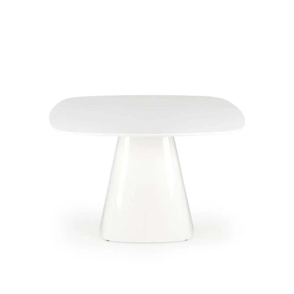 Stół FLAVIO 120x120 biały/biały połysk kwadratowy I sklep meblowy MIRAT.