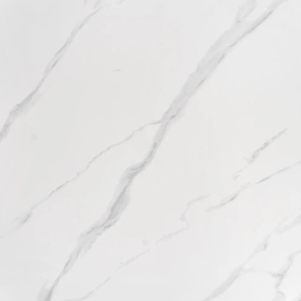 Stół okrągły REGINALD 120x120 biały marmur/srebrny gięte nogi I sklep meblowy MIRAT. styl GLAMOUR