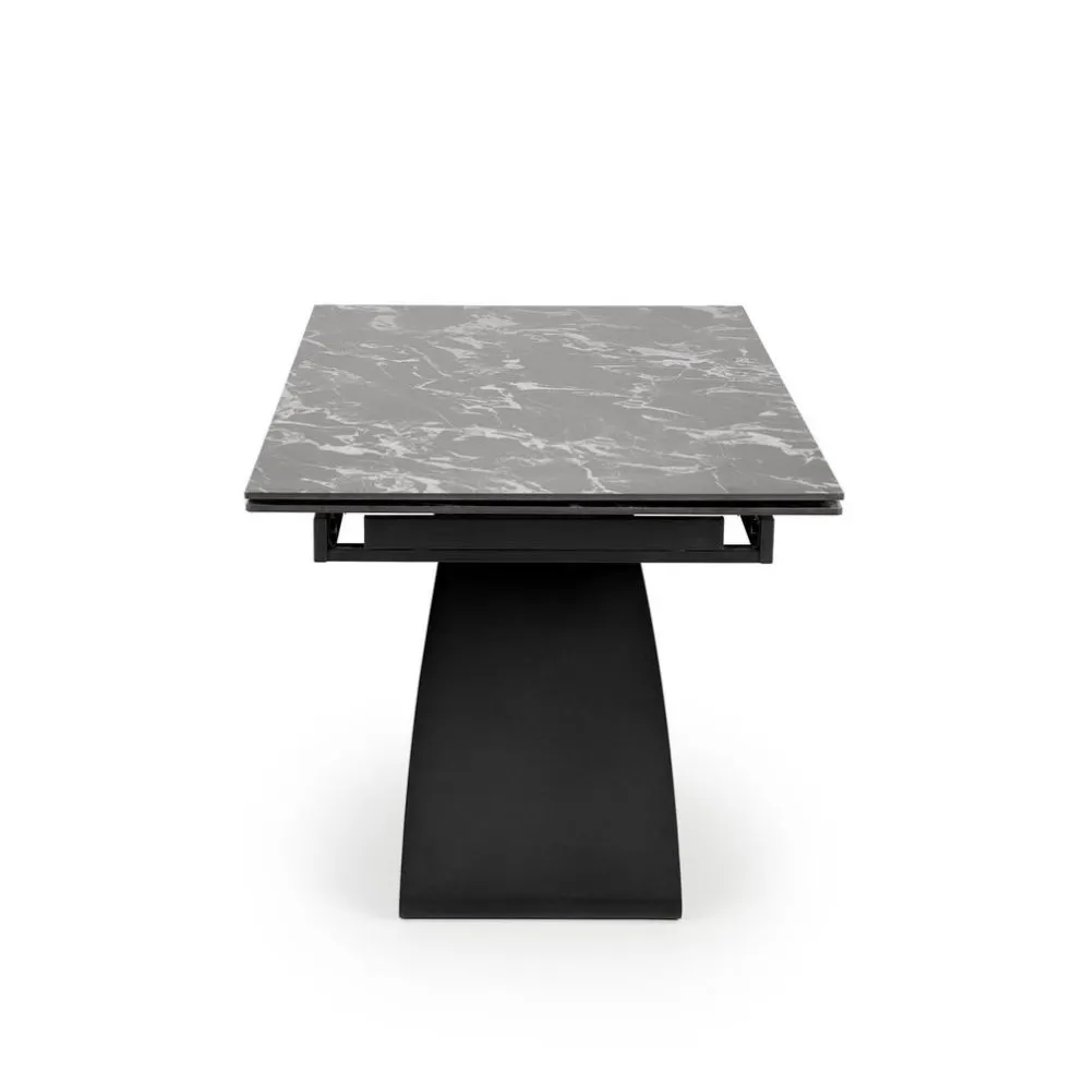 Stół rozkładany HILARIO 180(260)x90 czarny marmur/czarny w loftowym stylu I sklep meblowy MIRAT. styl GLAMOUR, LOFT