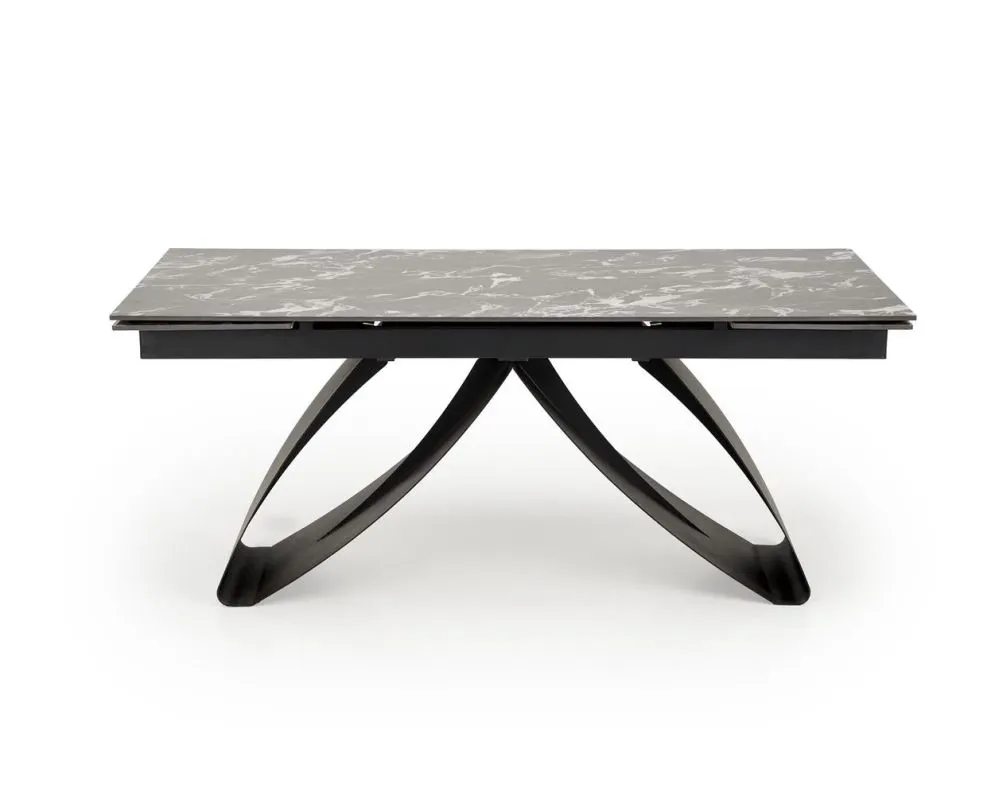 Stół rozkładany HILARIO 180(260)x90 czarny marmur/czarny w loftowym stylu I sklep meblowy MIRAT. styl GLAMOUR, LOFT