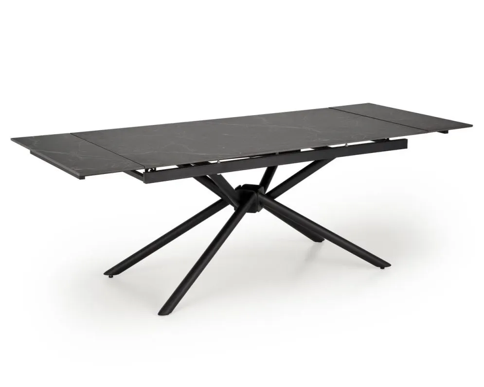 Stół rozkładany VITORINO 160(220)x90 czarny marmur w stylu loftowym I sklep meblowy MIRAT. styl LOFT