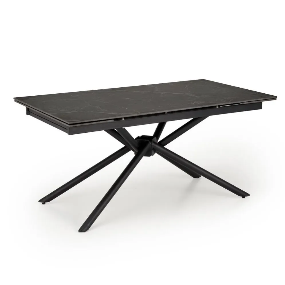 Stół rozkładany VITORINO 160(220)x90 czarny marmur w stylu loftowym I sklep meblowy MIRAT. styl LOFT