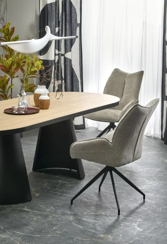 Stół rozkładany GIACOMO dąb naturalny/czarny loftowy I sklep meblowy MIRAT. styl LOFT