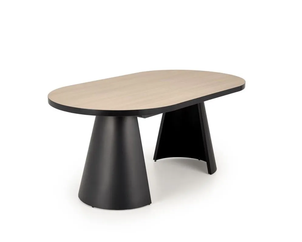 Stół rozkładany GIACOMO dąb naturalny/czarny loftowy I sklep meblowy MIRAT. styl LOFT