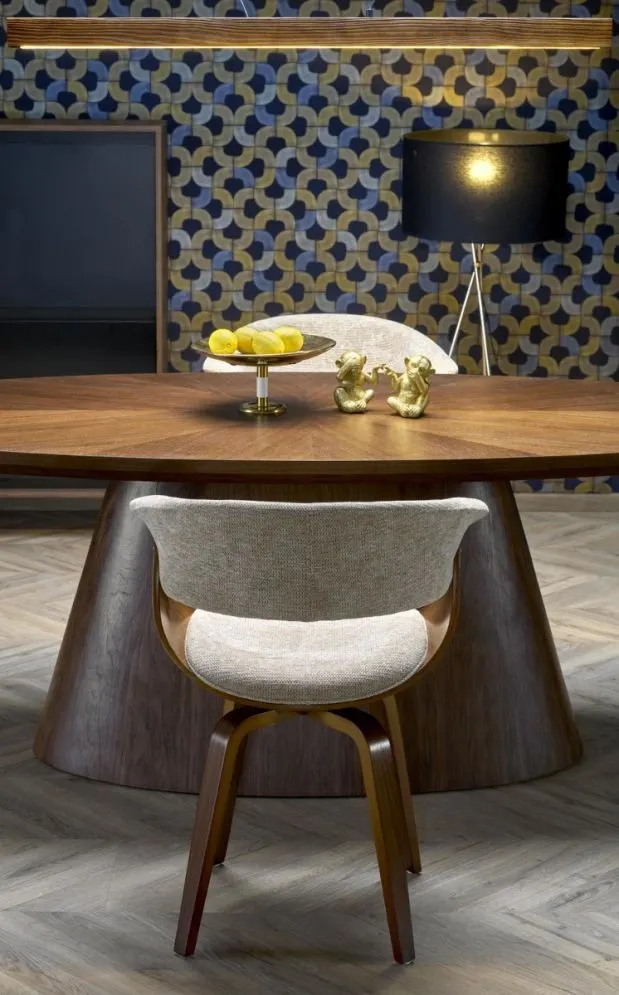 Stół okrągły VAGNER 220x98 orzech nierozkładany I sklep meblowy MIRAT.