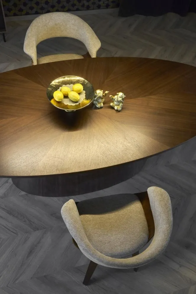 Stół okrągły VAGNER 220x98 orzech nierozkładany I sklep meblowy MIRAT.