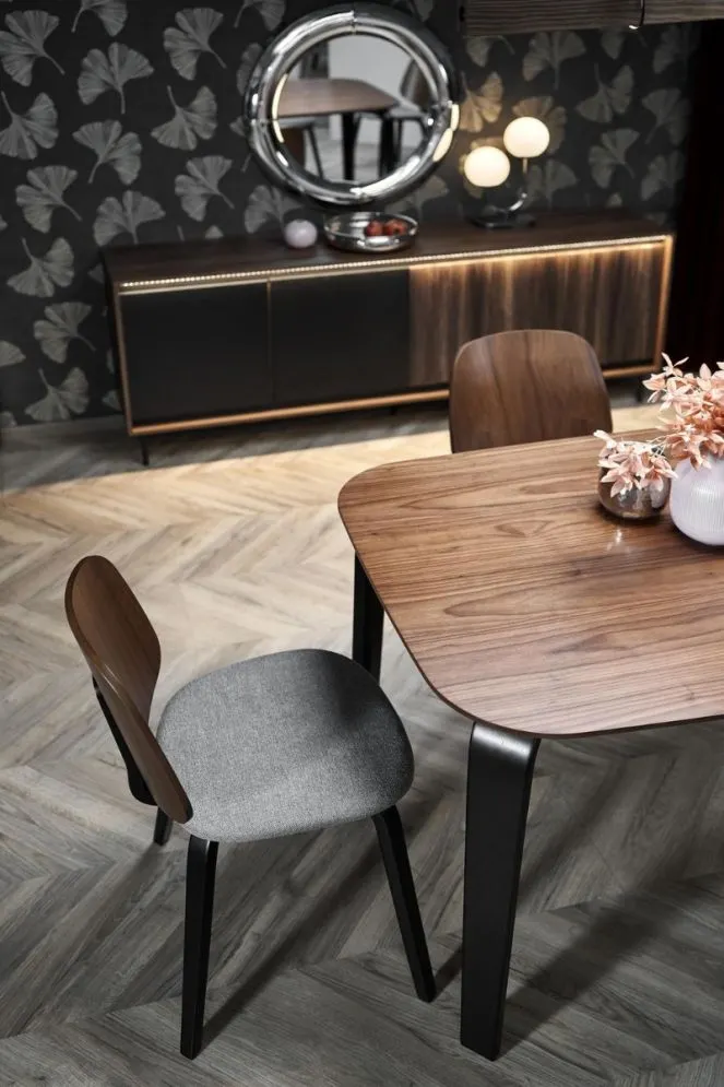 Stół PEDRO 160x90 orzech/czarny drewniany I sklep meblowy MIRAT.