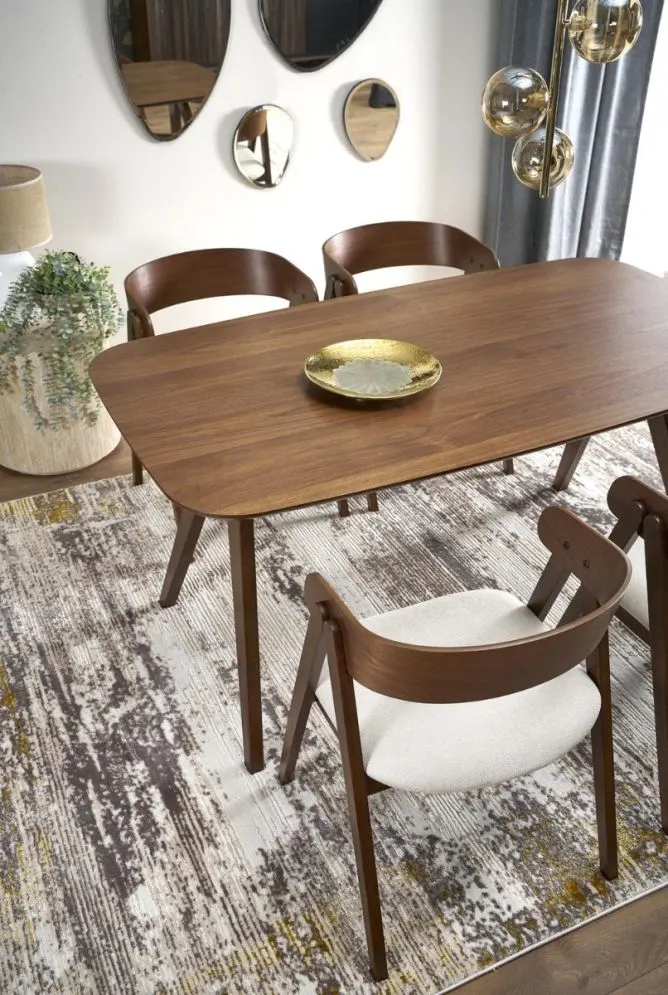 Stół MIGUEL 160x90 orzech/czarny nierozkładany I sklep meblowy MIRAT.