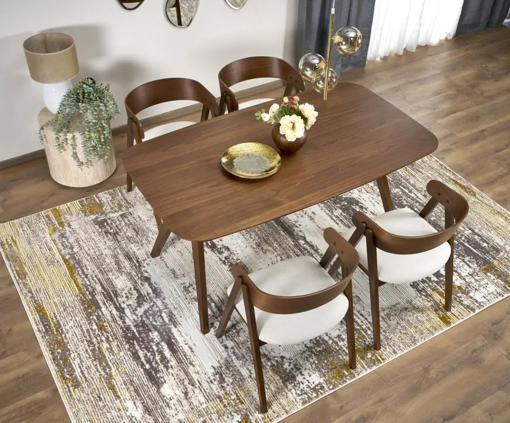 Stół MIGUEL 160x90 orzech/czarny nierozkładany I sklep meblowy MIRAT.