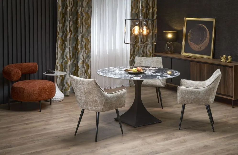 Krzesło tapicerowane K559 beżowe z podłokietnikami I sklep meblowy MIRAT.