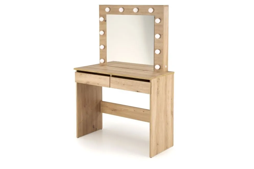 Toaletka HOLLYWOOD dąb artisan z oświetleniem LED I sklep meblowy MIRAT.