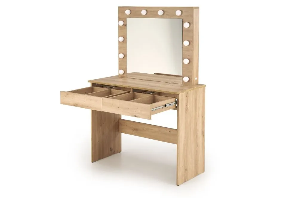 Toaletka HOLLYWOOD dąb artisan z oświetleniem LED I sklep meblowy MIRAT.