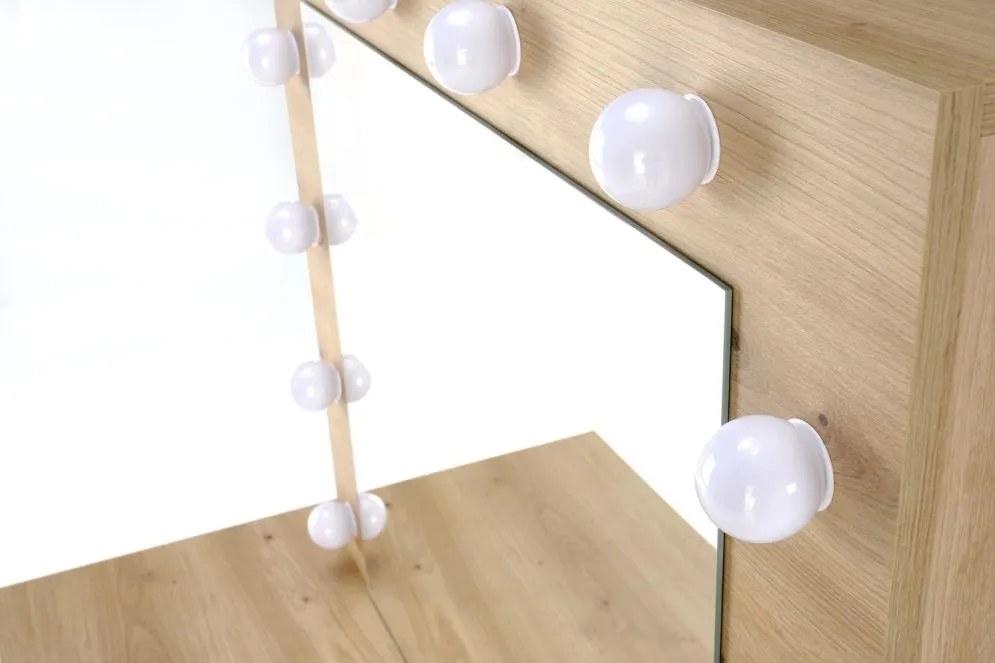 Toaletka HOLLYWOOD dąb artisan z oświetleniem LED I sklep meblowy MIRAT.