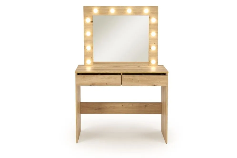 Toaletka HOLLYWOOD dąb artisan z oświetleniem LED I sklep meblowy MIRAT.