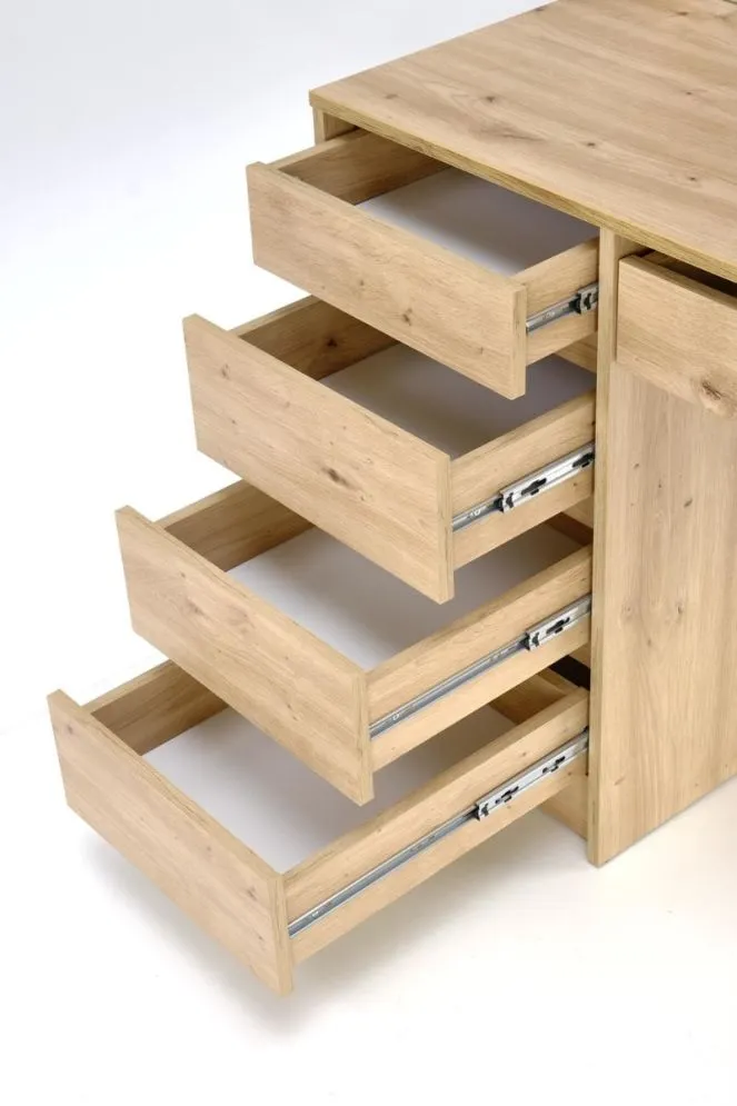 Toaletka HOLLYWOOD XL dąb artisan I sklep z lustrem meblowy MIRAT.